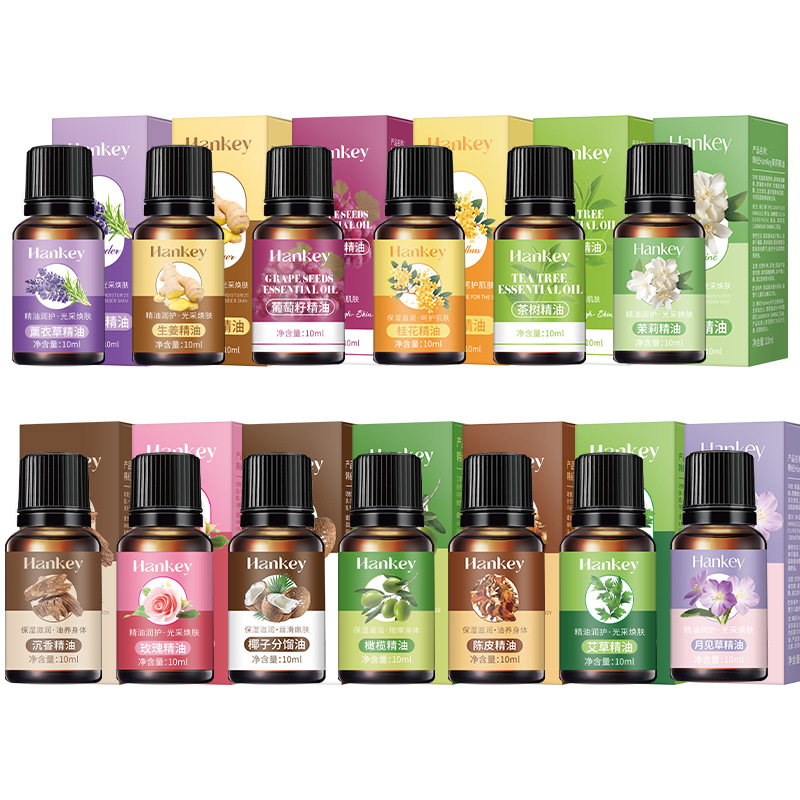 Korean Mugwort Essential Oil 10ml Ginger Rose Osmanthus Plant Essential Oil Beauty Salon Body Massage Massage Oil Wholesale