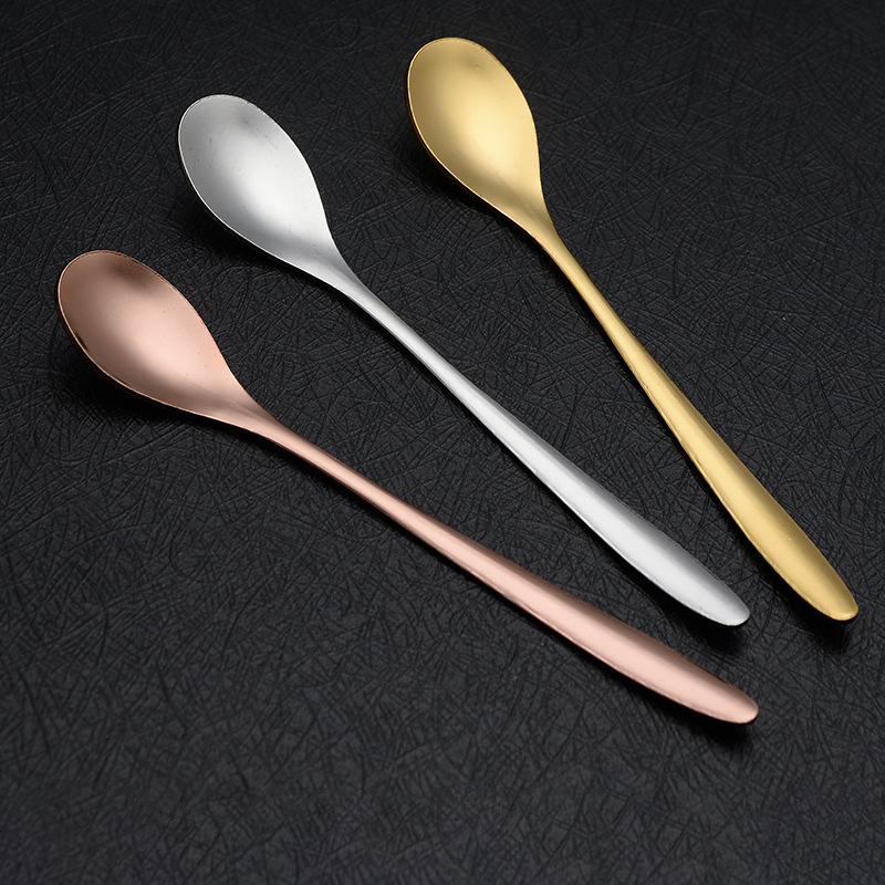 Stainless Steel Coffee Spoon, Golden Spoon, Household Spoon for Bird's Nest and Honey, High-Quality Dessert Spoon, Ice Spoon, Stirring Spoon