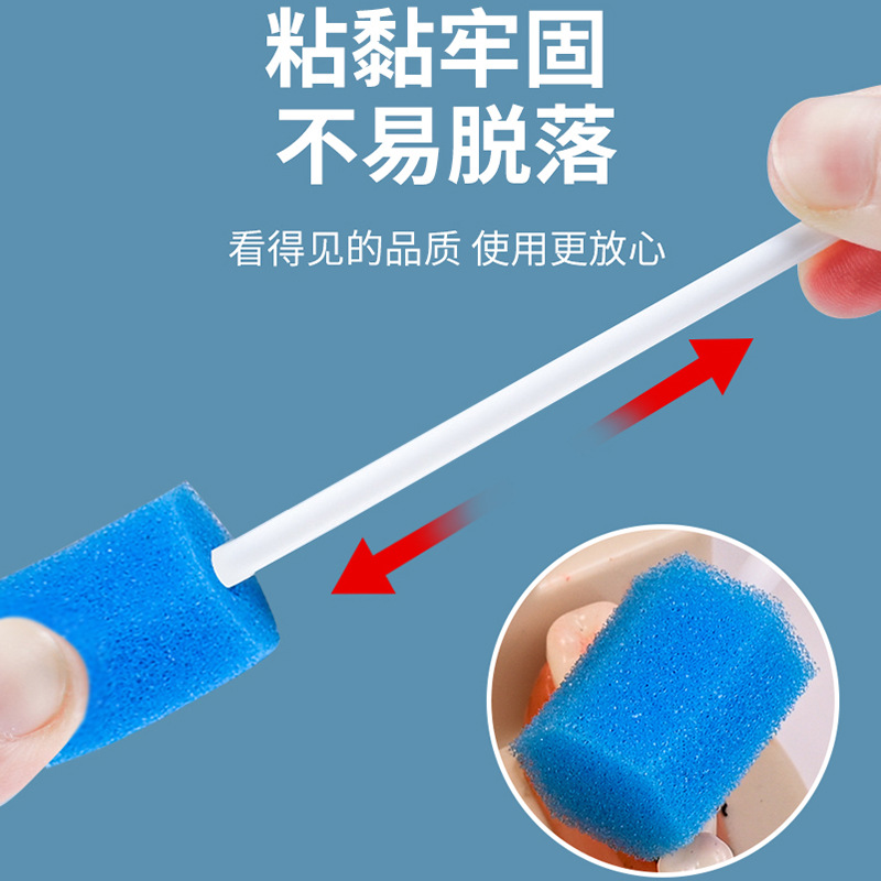 Disposable Oral Care Cleaning Sponge Stick Sponge Pick Cleaning Care Sponge Stick 100 Bags of Disinfectant Brushes