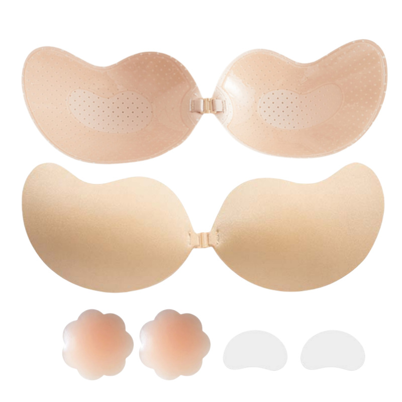 Breast Patch Invisible Silicone Mango Style Underwear Sling No Rims Strapless Bra Anti-Sagging Ready Stock Wholesale