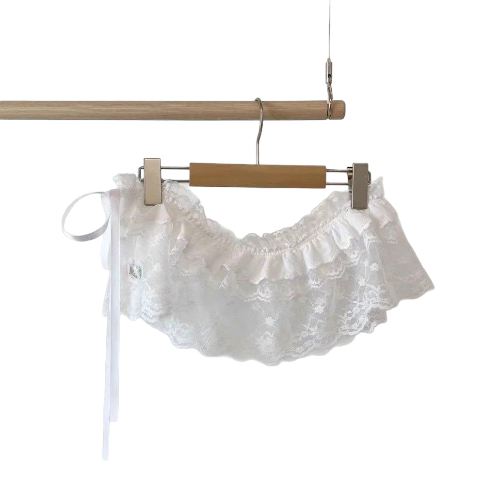 New Fashion All-match Heavy Industry Lace-up Short Fart Curtain Apron Curtain Swing Skirt Half-length Hot Girl Skirt