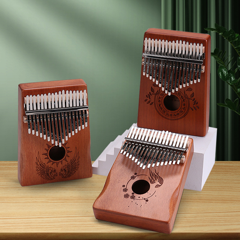 Cross-Border Thumb Piano 17-Tone Thumb Piano Kalimba 21-Tone Finger Piano Portable Musical Instrument