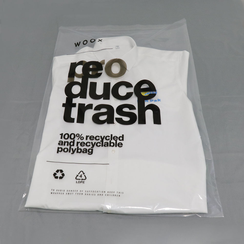Сертифицированные GRS перерабатываемые пластиковые пакеты, сертифицированные EN15343, 100% переработанные пакеты из PE