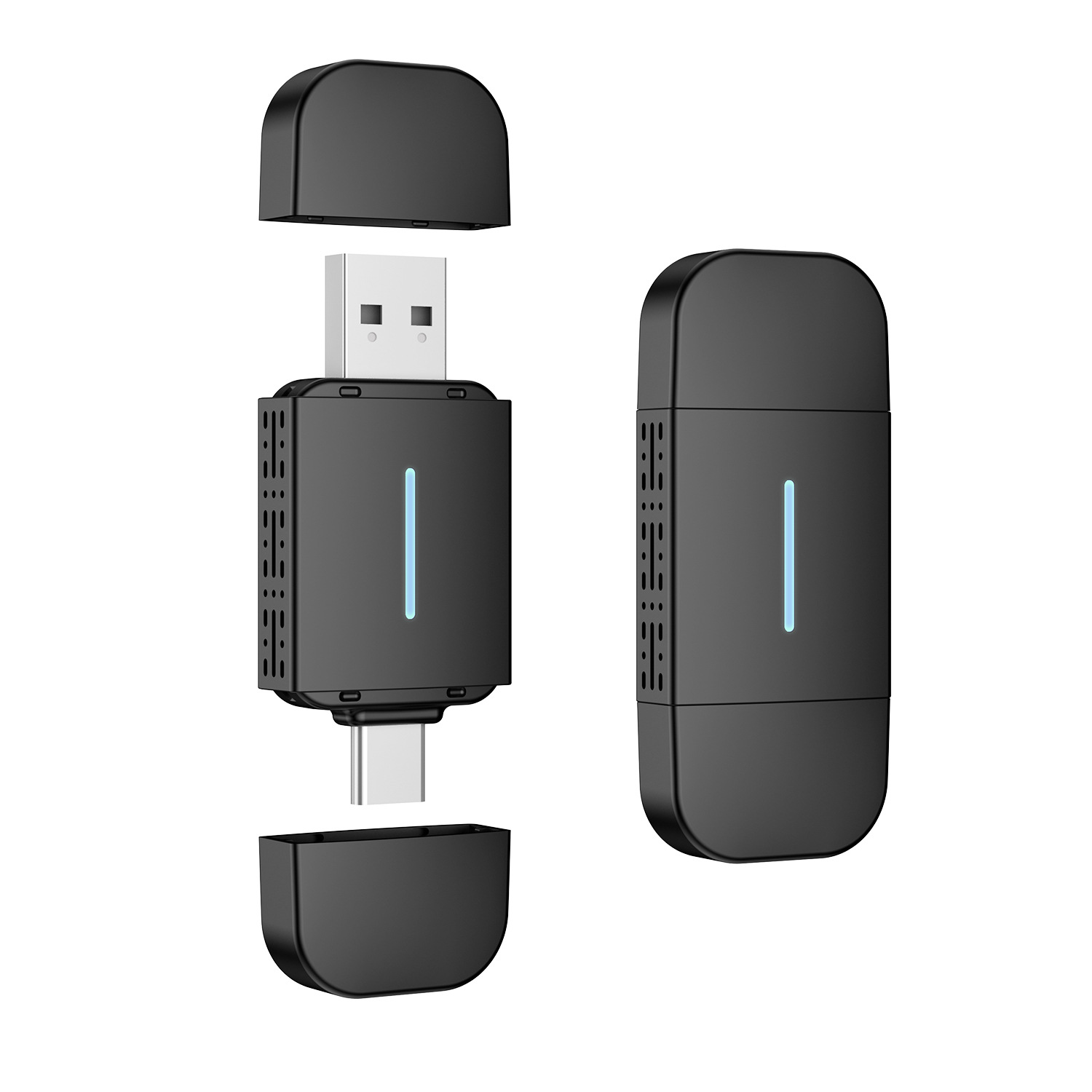 Dual-Port Carplay Box Original Car Wired Carplay/Android Two-In-One to Wireless Carplay Box