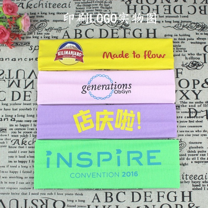 Factory Direct Supply Korean Style Hair Accessories Yoga Headband Sports Headband Elastic Monochrome Hairband Headband Printable Pattern