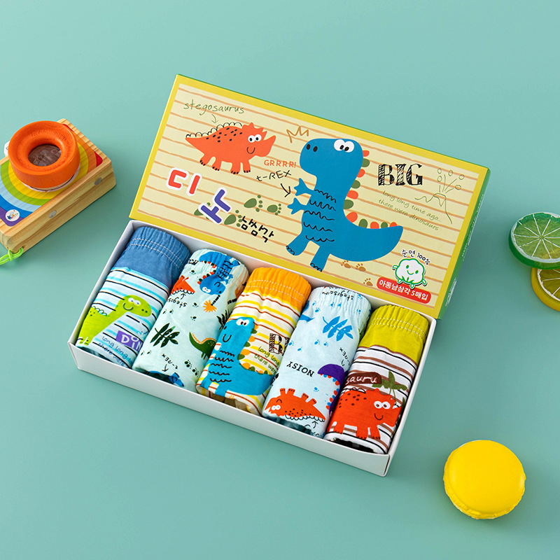 Корейские новинки детские трусы в коробке из чистого хлопка шорты для мальчиков с мультяшным принтом оптовый магазин