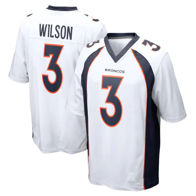 Broncos Jersey Broncos Embroidered Football Uniform Foreign Trade Wholesale 3 # Wilson 30 #   5 #   2 #