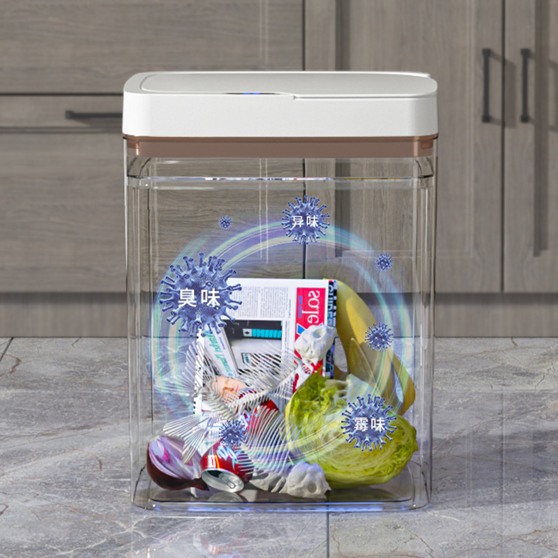 Induction Smart Home Automatic Trash Can Bathroom Kitchen with Lid Large Storage Garbage Wholesale