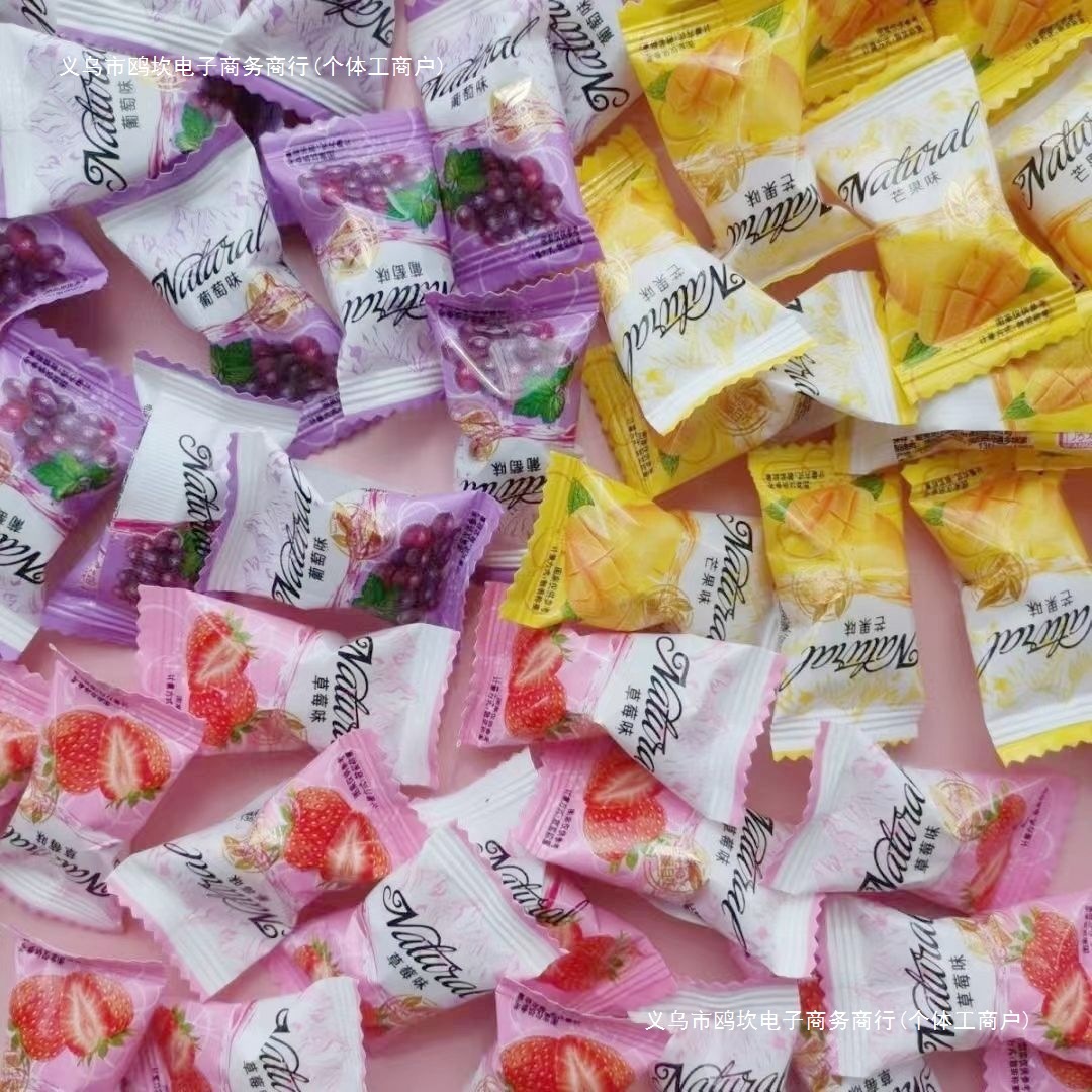 Oukan Bursting Grape Strawberry Mango Watermelon Juice Filled Fruit Hard Candy Sweet and Sour Candy High Wholesale Free Shipping