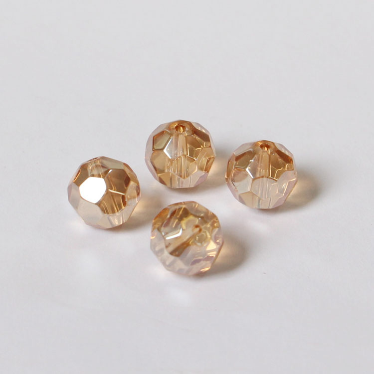 8/10/12/14/16mm Crystal 32 Faceted Beads through Hole Glass Loose Beads Crystal Lamp Bead Curtain Decorative Accessories DIY
