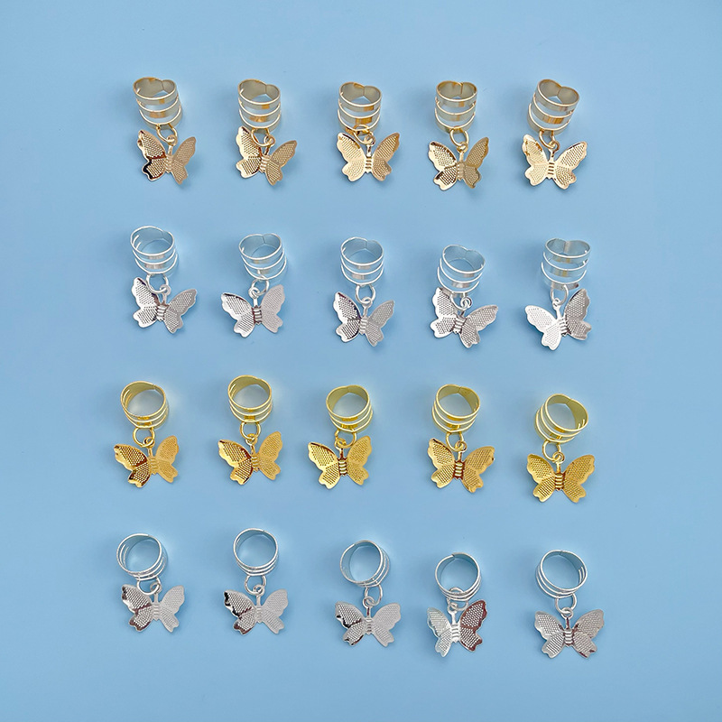 African dirty braid jewelry hair buckle iron accessories diy wig braid hair ring hair accessories buckle hair ring