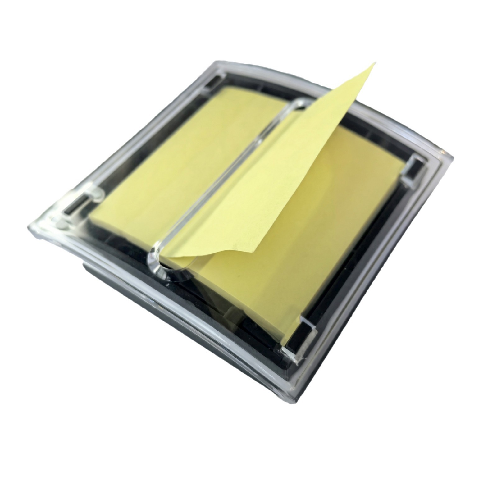 Plastic Notes Box Removeable Seat Transparent Easy Storage Sticker Box Office Stationery Notes Gift Giving