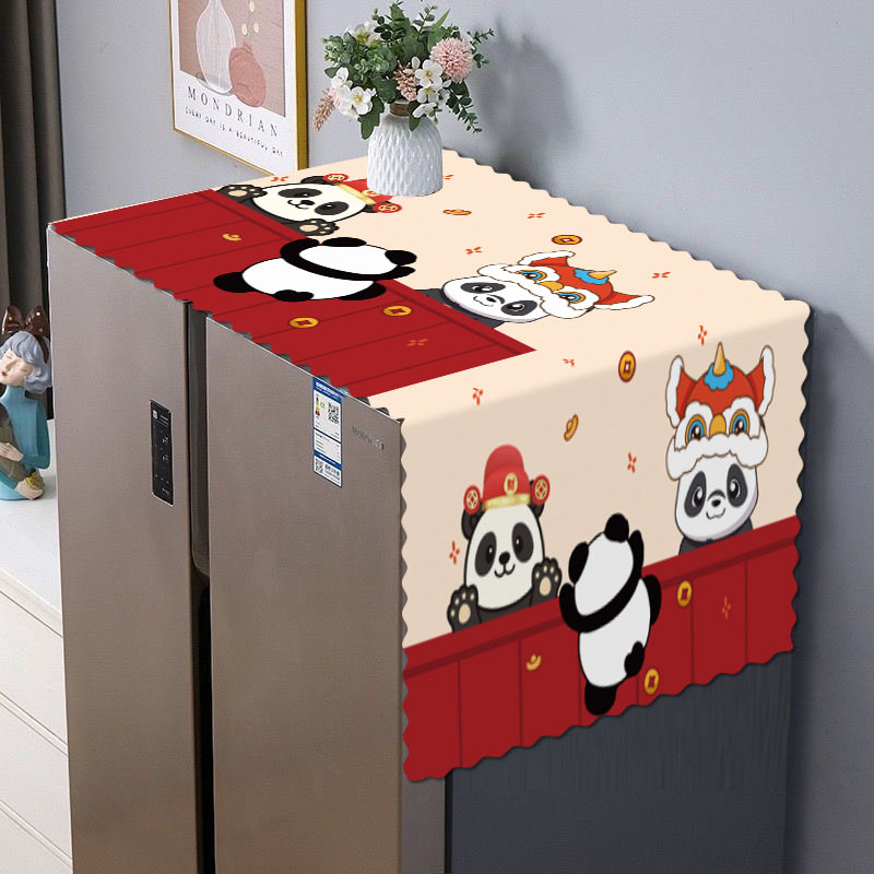 Чехол для холодильника с двумя дверцами, ткань с принтом в северном стиле, скатерть для холодильника с одной дверцей, чехол для микроволновой печи, универсальный