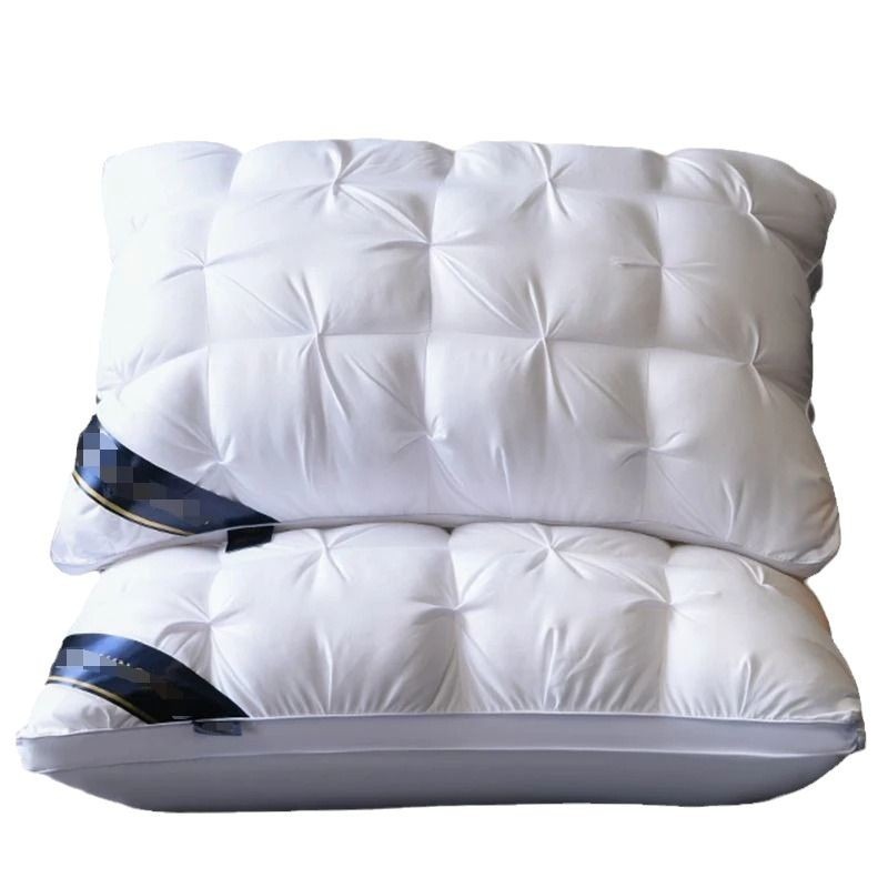 Twisted Flower Pillow Five-Star Hotel Twisted Flower Pillow Core 48X74Cm Cervical Spine Protection Non-Collapse Pair of Home Neck Pillows