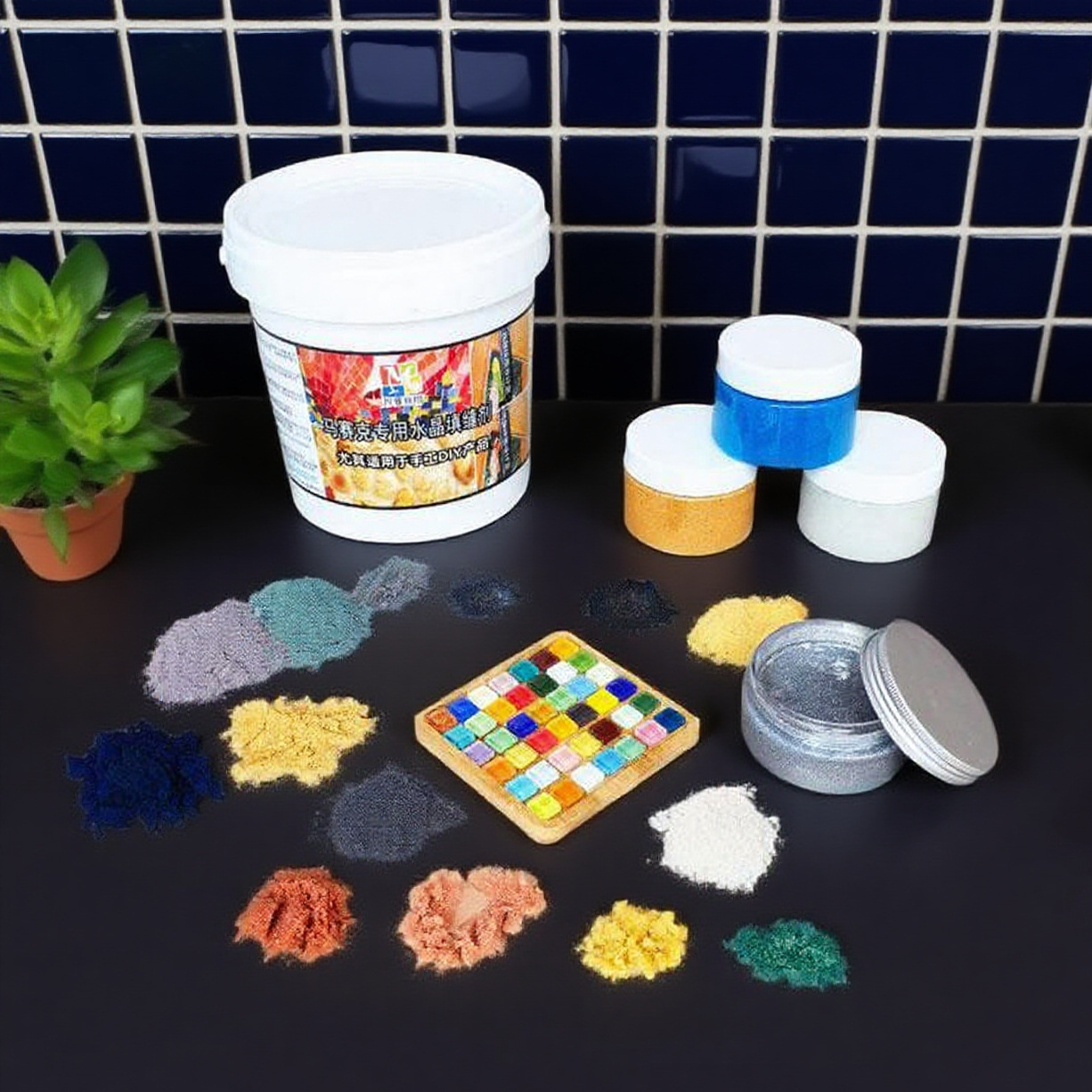 Special color caulking agent for mosaic Manual white crystal caulking mud waterproof moisture-proof ceramic tile caulking agent