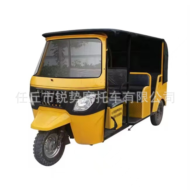 Tuk-Tuk Tvs Single-Row Gasoline Passenger Tricycle with Canopy for Sightseeing and Passenger Transport in Tourist Areas, Cross-Border
