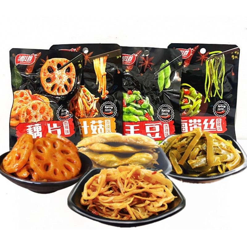 Xiang Dao острые ломтики лотоса маленькая упаковка острые водоросли фламмулина эамелантус блюда повседневные блюда специальность Хунань