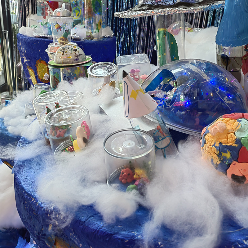 SOURCE manufacturer 15D * 64mm recycled material doll cotton three-dimensional pp cotton plush doll filling cotton particle Pearl cotton