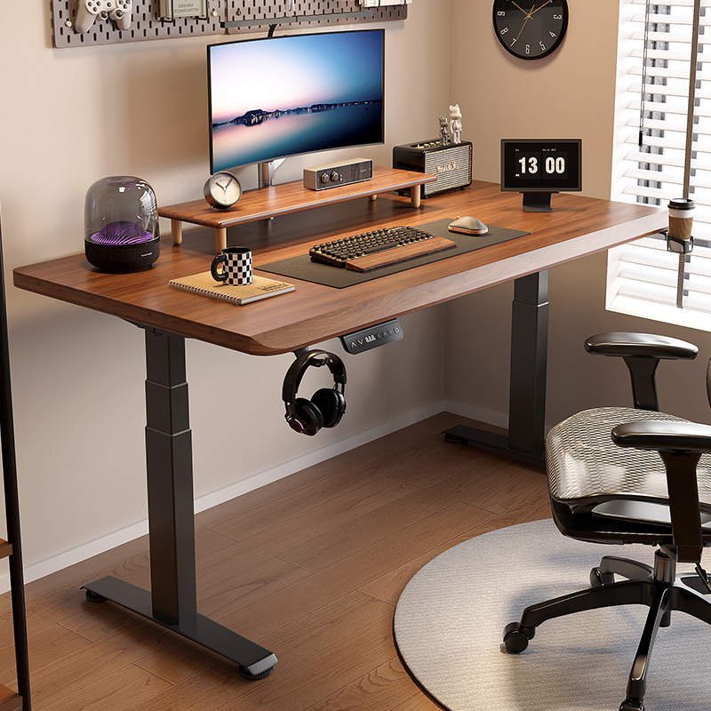Solid Wood Electric Lift Table Smart Computer Table Home Office Desk E-Sports Table Liftable Table Leg Workbench