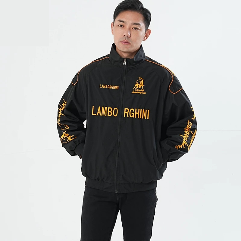 Cross-Border New F1 Lamborghini Embroidered Racing Suit Jacket European and American Motorcycle Cycling Fashion Casual Long-Sleeved Jacket