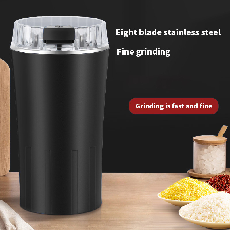 Cross-border portable multi-function grinder black electric household small grain Medicine Coffee Mill foreign trade