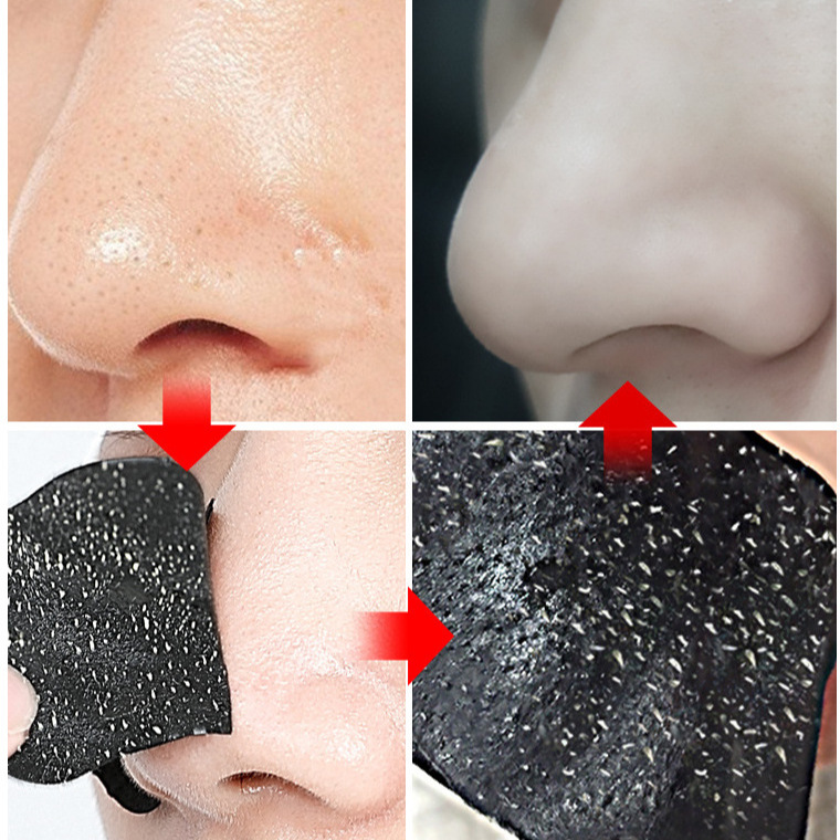 Pig Black Nose Mask with Bamboo Charcoal to Remove Blackheads, Peel-Off Nose Mask