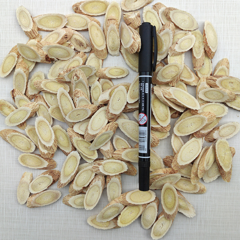 Selected Astragalus Gansu Minxian Astragalus Tablets Chinese Medicinal Materials Sulfur-Free Astragalus Oblique Tablets 12-14mm Factory Wholesale Free Shipping