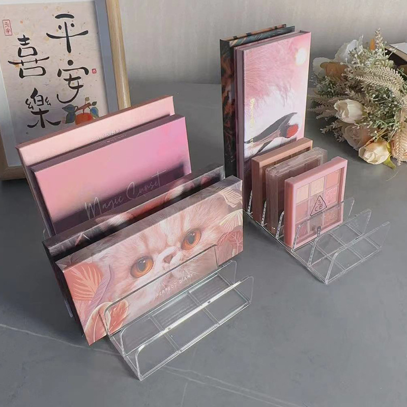 【Hot Item】Eyeshadow Storage Display Rack, Cosmetic Storage Rack, Desktop Compartmented Acrylic Organizer Box, Dressing Table