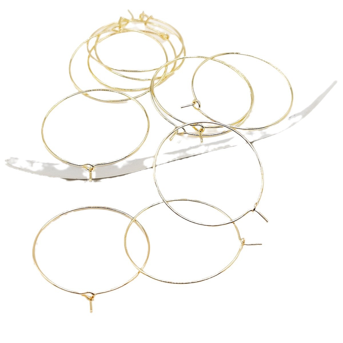 Cross-border hot DIY jewelry accessories nine-word earrings wine glass pendant mark circle earrings ring 9-word wine cup ring