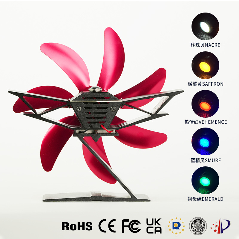 New cross-border thermal power fireplace fan stove silent intelligent fan self-starting high temperature wall-mounted