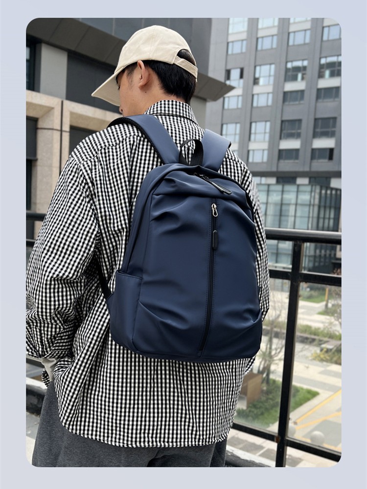New Simple Backpack for Men and Women, Lightweight Large-Capacity Backpack, Travel Bag, Korean Style Street Trendy School Bag, Computer Bag