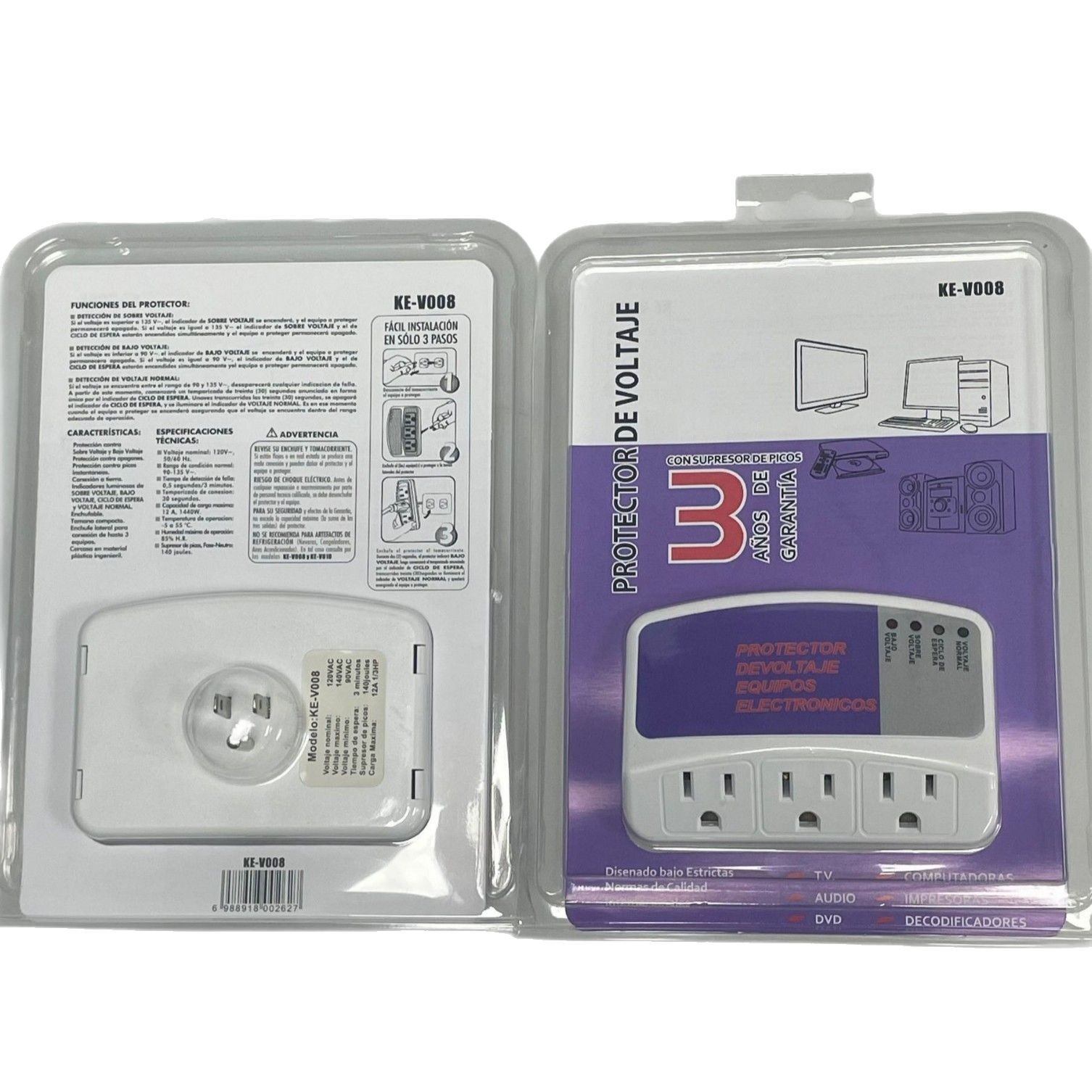 Ke-120V American Voltage Protector Provides 2-Year Warranty High and Low Voltage Home Tv Refrigerator Protective Socket