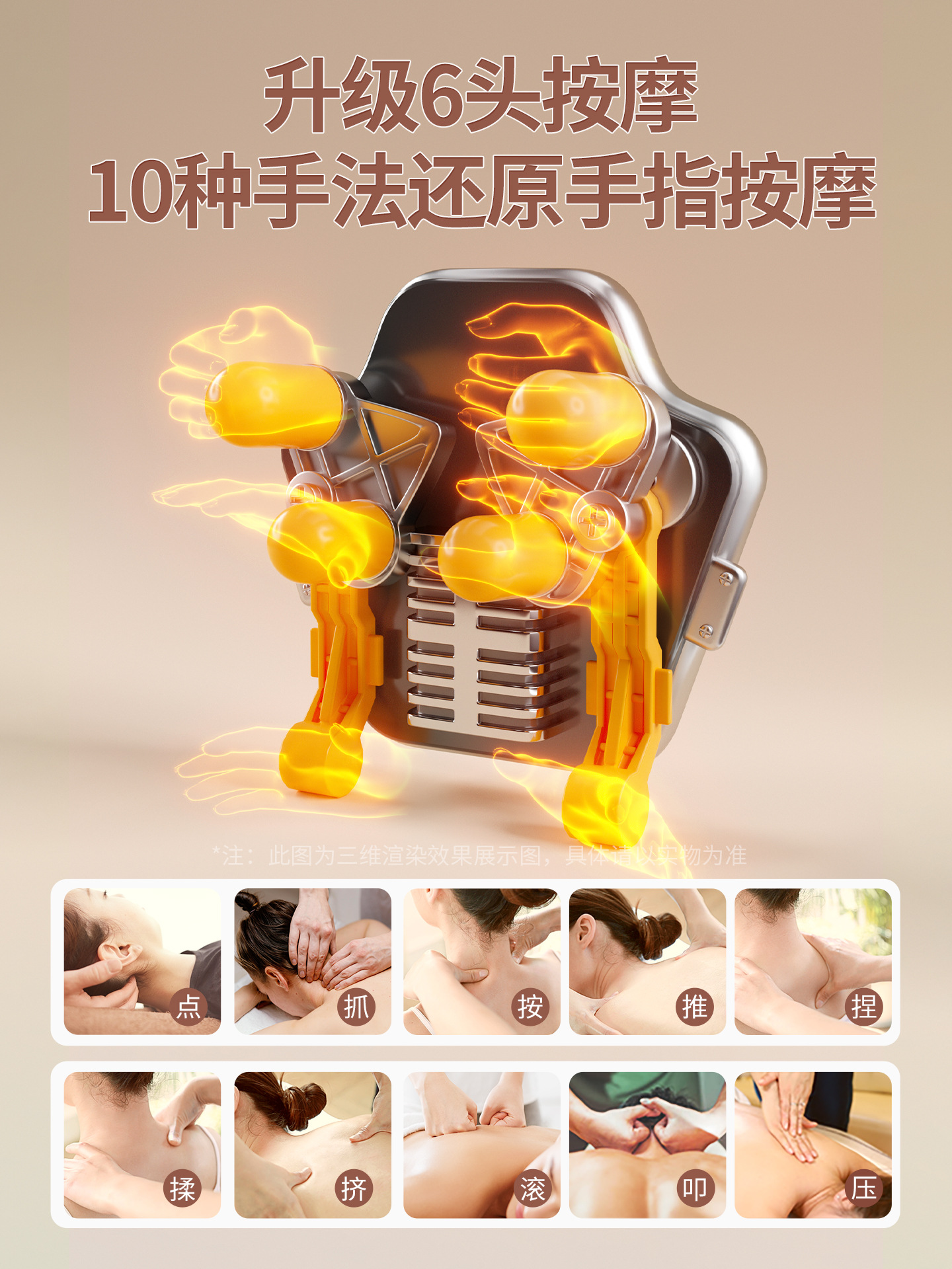 Oaks Cervical Spine Massager, Back, Waist and Shoulders, Fully Automatic Neck Multifunctional Kneading Instrument to Clear the Blockage