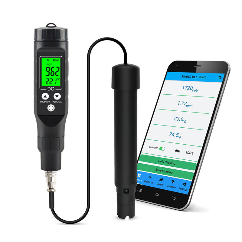 Dissolved Oxygen Meter, Intelligent Dissolved Oxygen Meter, Digital Display, Aquaculture Dissolved Oxygen Analysis Detector, Portable Bluetooth