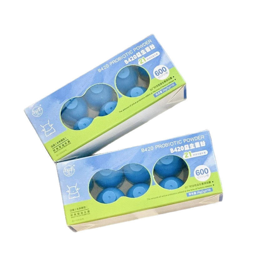 B420 Probiotic Powder Small Blue Bottle Ready-To-Eat Probiotic Slim Bacteria Prebiotics to Improve Gastrointestinal Big Belly Ready Stock