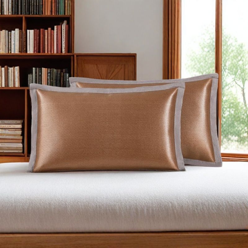 Home Textile Summer Cool Ice Silk Summer Pillow Case Cool Pillow Case Single Double Mat Rattan Pillow Case Pair