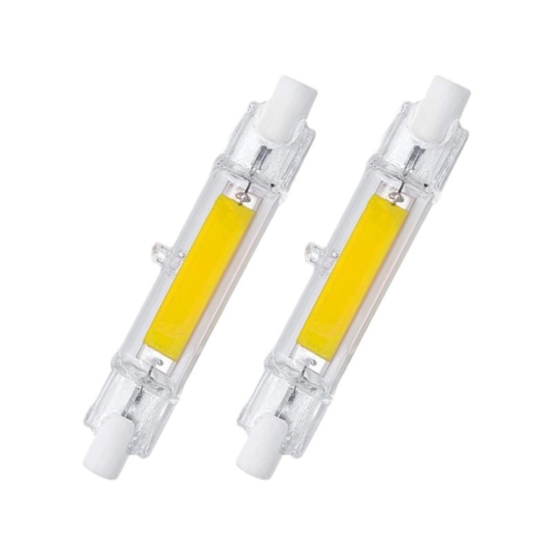R7S bright COB led horizontal plug tube 10W 5W dimming glass double-ended lamp 78mm118mm cross-border hot sale