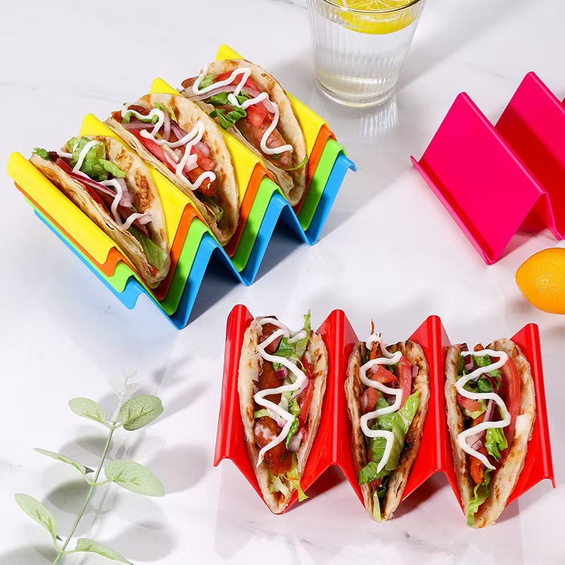 Cross-border exclusive for Amazon explosions taco holder multicolor wave-shaped tower pancake rack tray wholesale