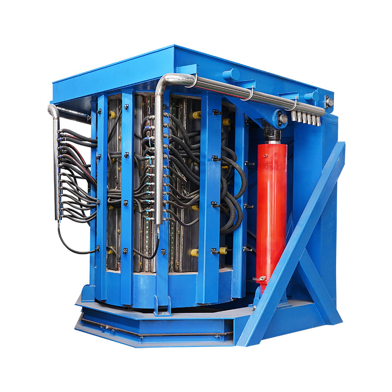 Medium Frequency Steelmaking Furnace, Large Industrial Temperature-Controlled Melting Furnace, Flip-Over and Dump Safety Self-Inspection Metal Induction Melting Furnace