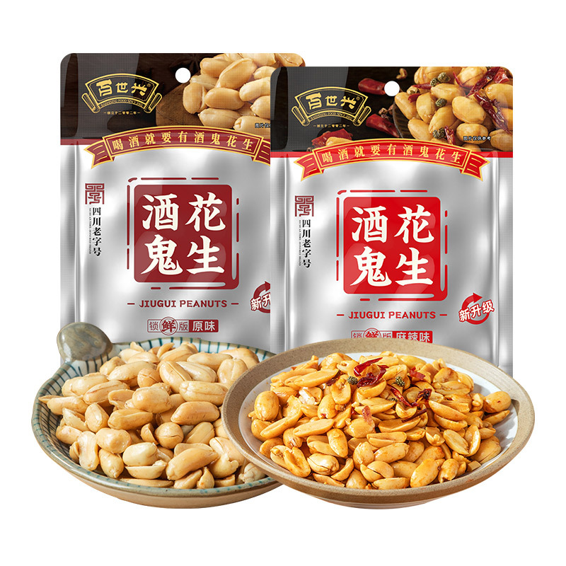 Alcoholic peanut 85g spicy original baishixing snack food food fried wholesale