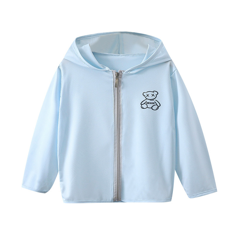 Ice Silk Thin Children's Sun Protection Clothing Breathable Sun Protection Clothing for Boys and Girls Baby Skin Clothing Summer Sun Protection Clothing