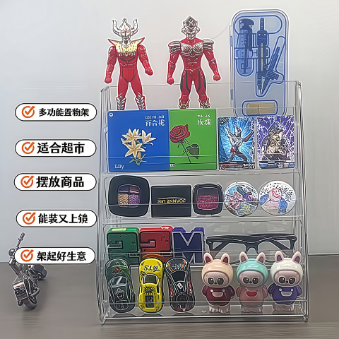 Acrylic Eye Shadow Storage Box Cosmetics Desktop Drawer Air Cushion Powder Lipstick Storage Rack Toy Storage Rack