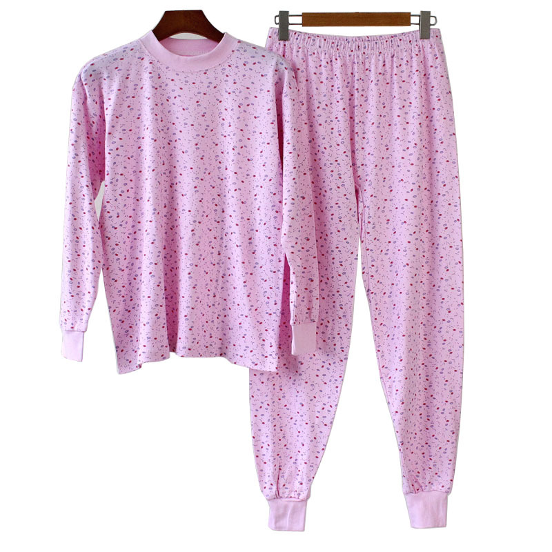 Wang Shuxia Middle-Aged and Elderly Women's Autumn Cotton Thermal Underwear Set, Ladies' Underwear Set, Mom's Autumn Cotton Underwear Set