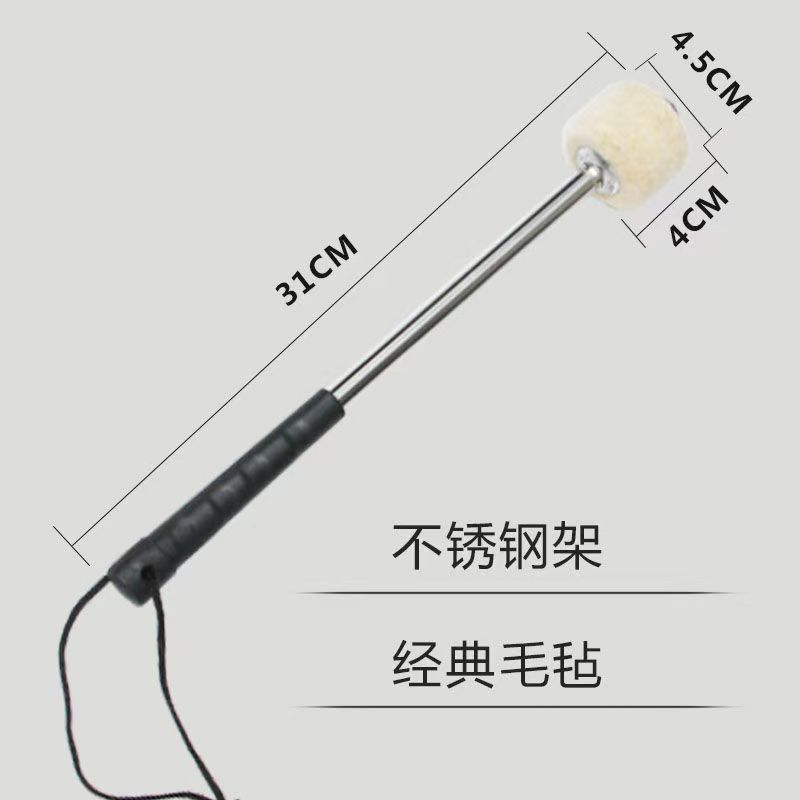 Нержавеющие барабанные палочки, барабанные палочки из войлока, для марширующих групп, теннисный молоток, аксессуары для ударных инструментов