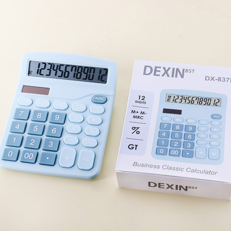 Real Solar Calculator 12-Digit Display Financial Office Student Calculator Manufacturer Wholesale Business Calculator