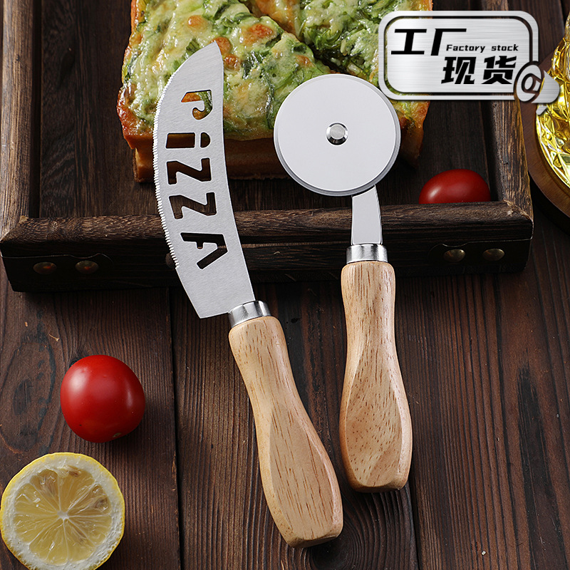 в наличии Набор инструментов для выпечки Нож для сыра с дубовой ручкой Нож для пиццы Зубчатый нож Роликовый нож Нож для пиццы