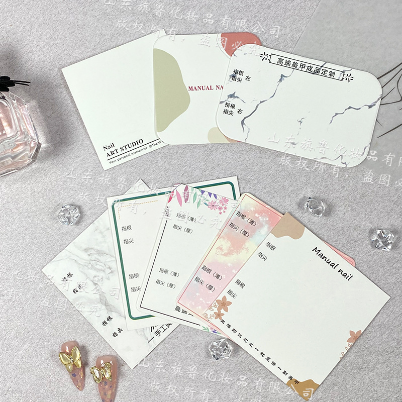 Wearing a small cardboard nail nail art finished nail art card work display hard card fake nail photo Special