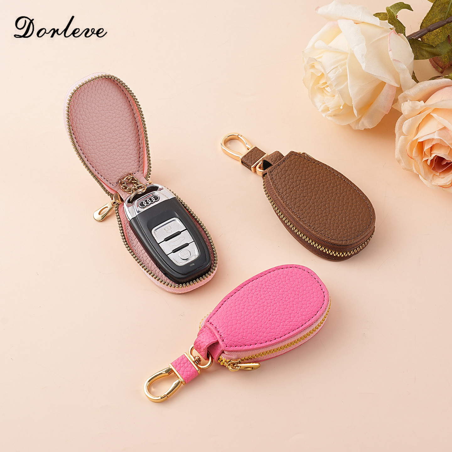 Key Bag Unisex Car Large Capacity Multifunctional Key Chain Storage Bag Business Style Simple and Compact Home Use