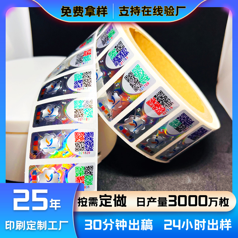 Индивидуальная цветная переменная отслеживаемая лазерная антифальсификационная этикетка, антифальсификационный код, косметика, цифровая этикетка "один товар - один код"
