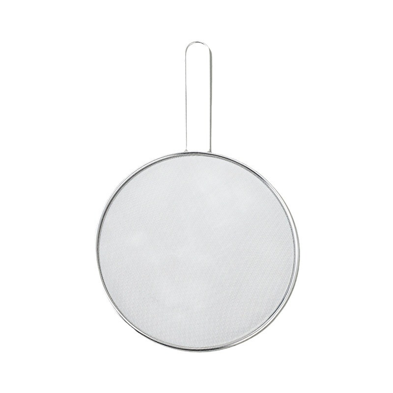 Cross-Border Kitchen Tools Stainless Steel Round Oil Grids Oil Cover Multi-Functional Handheld Oil Splash Net Manufacturer Wholesale
